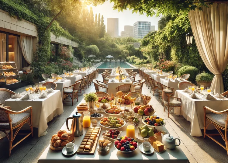 صبحانه سلف سرویس در تهران فضای باز